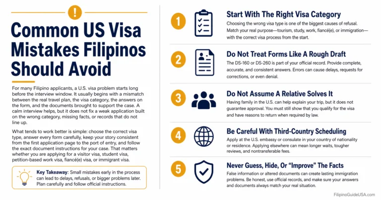 Common US Visa Mistakes Filipinos Should Avoid