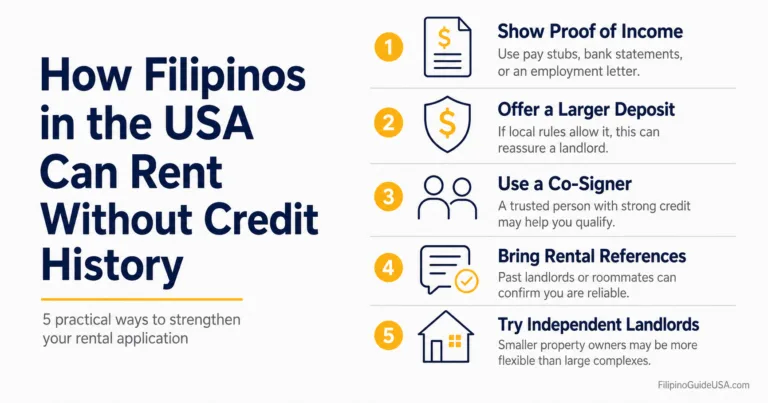 How Filipinos in the USA Can Rent Without Credit History